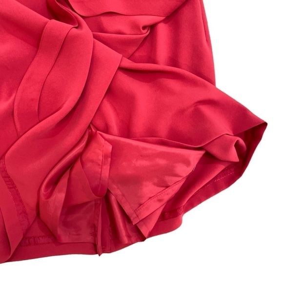 Talbots lined sleeveless side ruched scoop back dress cranberry size 10 - Picture 8 of 10